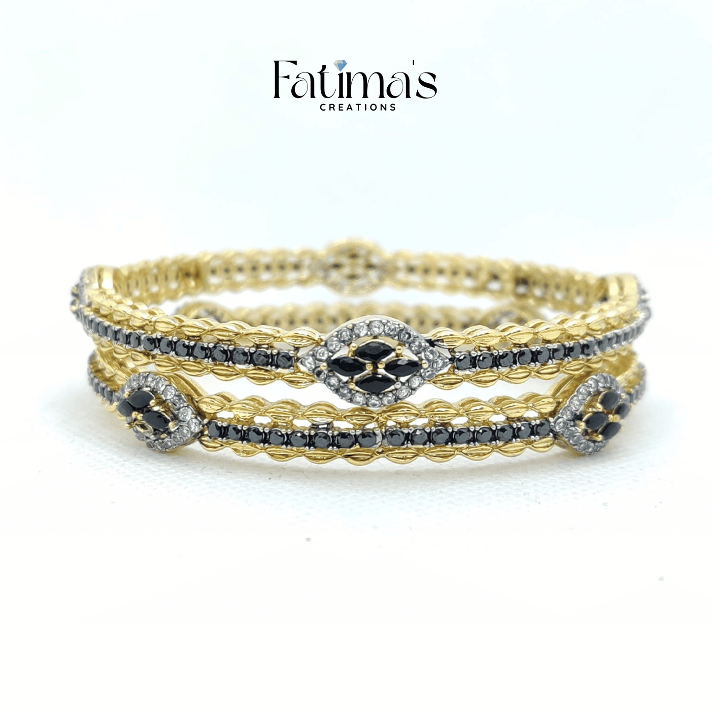 Oxidized Charm Bangles – A Symphony of Blue Elegance
