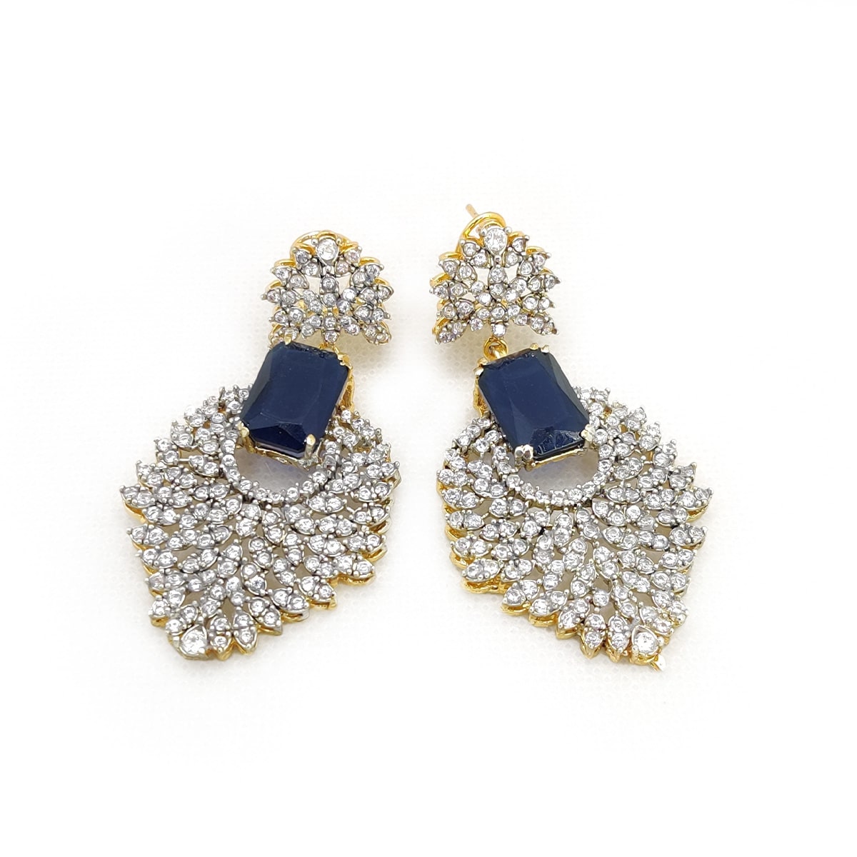 💎 Zirqon Earrings – Purple Amethyst Stone Earrings with Zircon Detailing by Fatima’s Creations