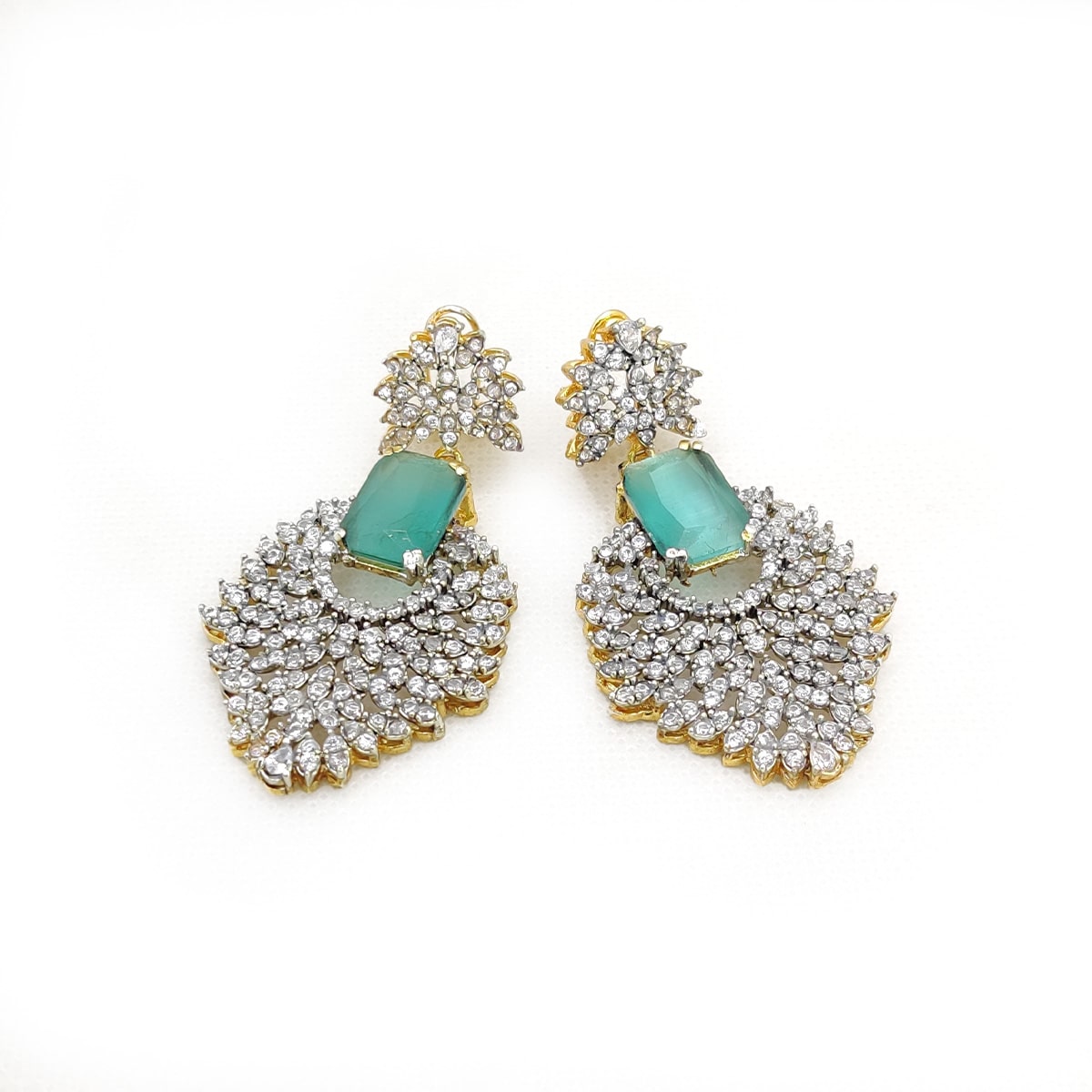 💎 Zirqon Earrings – Purple Amethyst Stone Earrings with Zircon Detailing by Fatima’s Creations