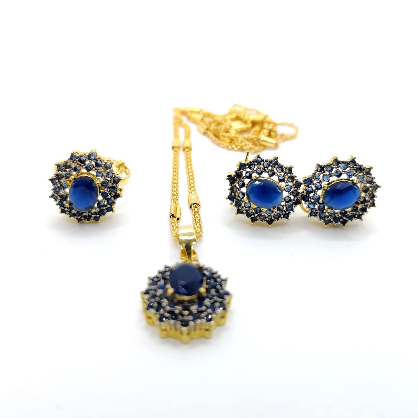 Elegance Combo Set β 3-Piece Handmade Jewelry Set with Ring, Earrings & Locket for Women
