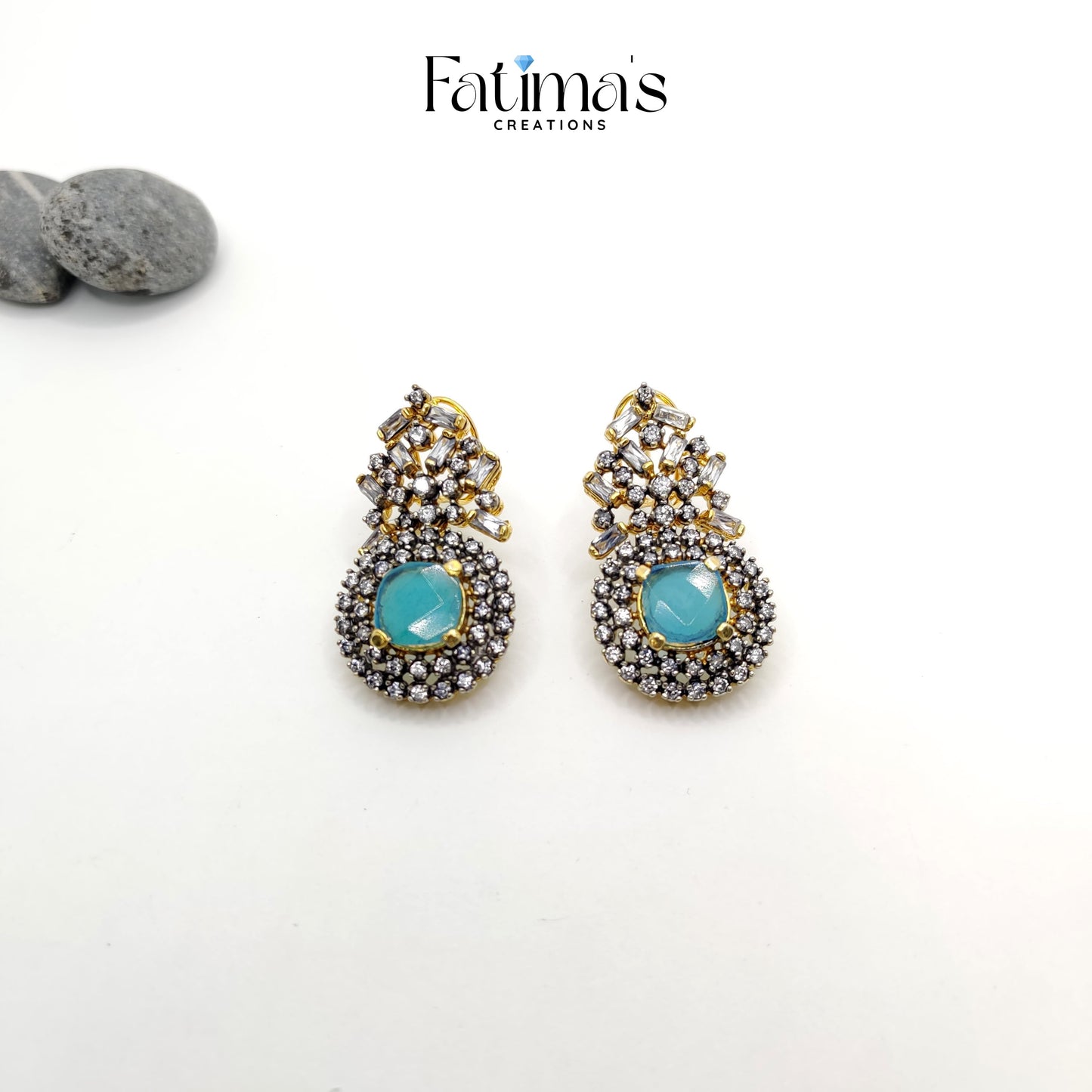 Radiant Dream Studs β Handcrafted Drop-Style Stone Earrings for Women | Elegant Party & Festive Jewelry