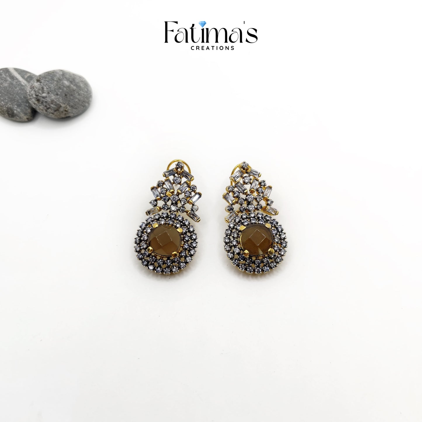 Radiant Dream Studs β Handcrafted Drop-Style Stone Earrings for Women | Elegant Party & Festive Jewelry