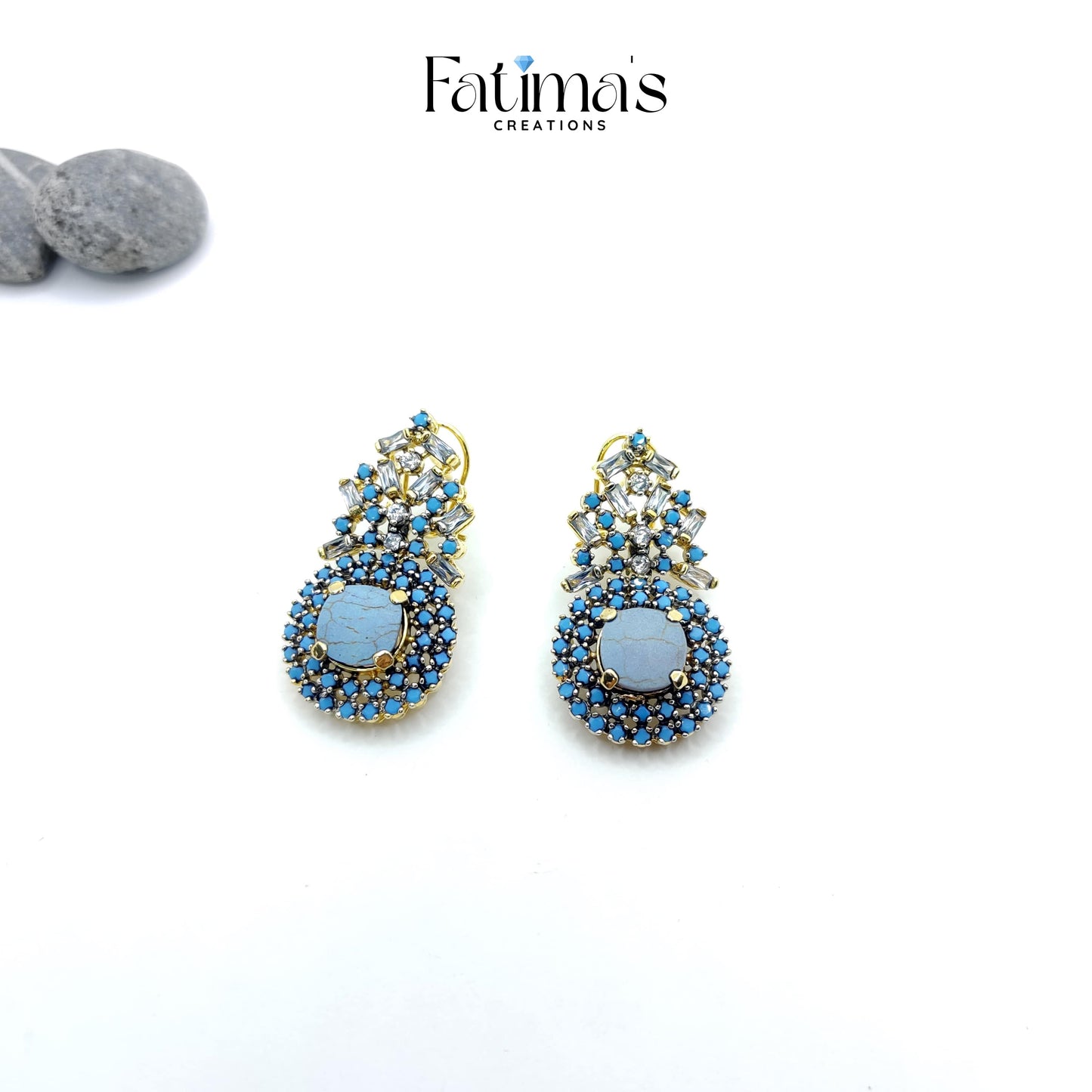 Radiant Dream Studs β Handcrafted Drop-Style Stone Earrings for Women | Elegant Party & Festive Jewelry