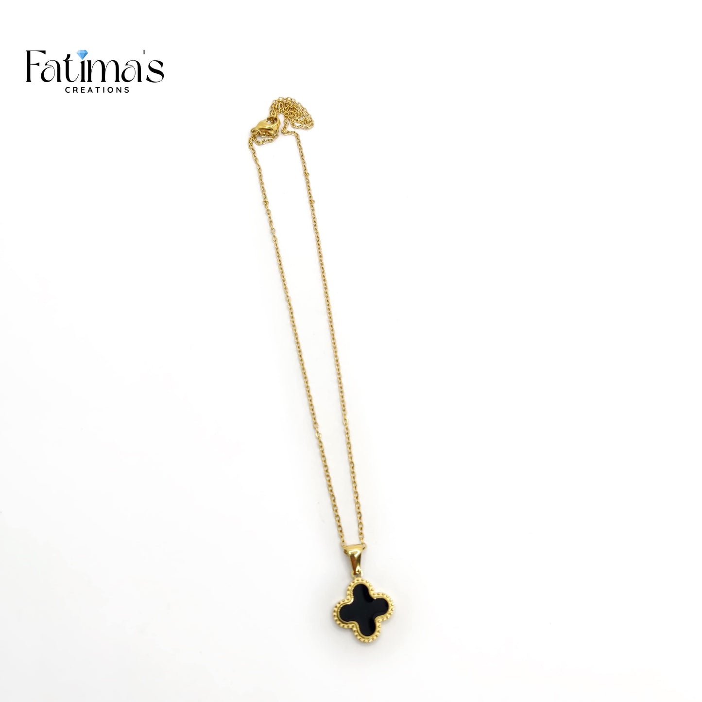 Elegant Clover Locket Pendant – Minimalist Handmade Jewelry✨