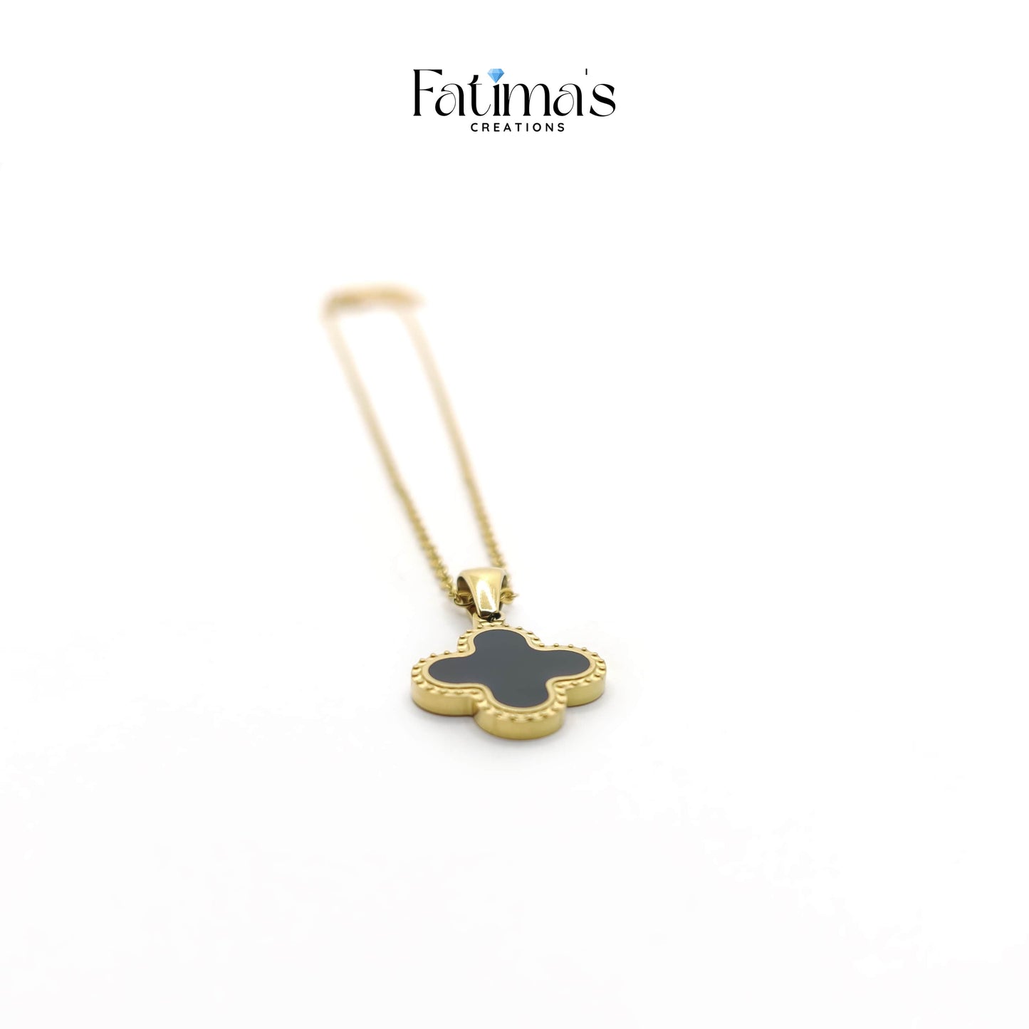 Elegant Clover Locket Pendant – Minimalist Handmade Jewelry✨
