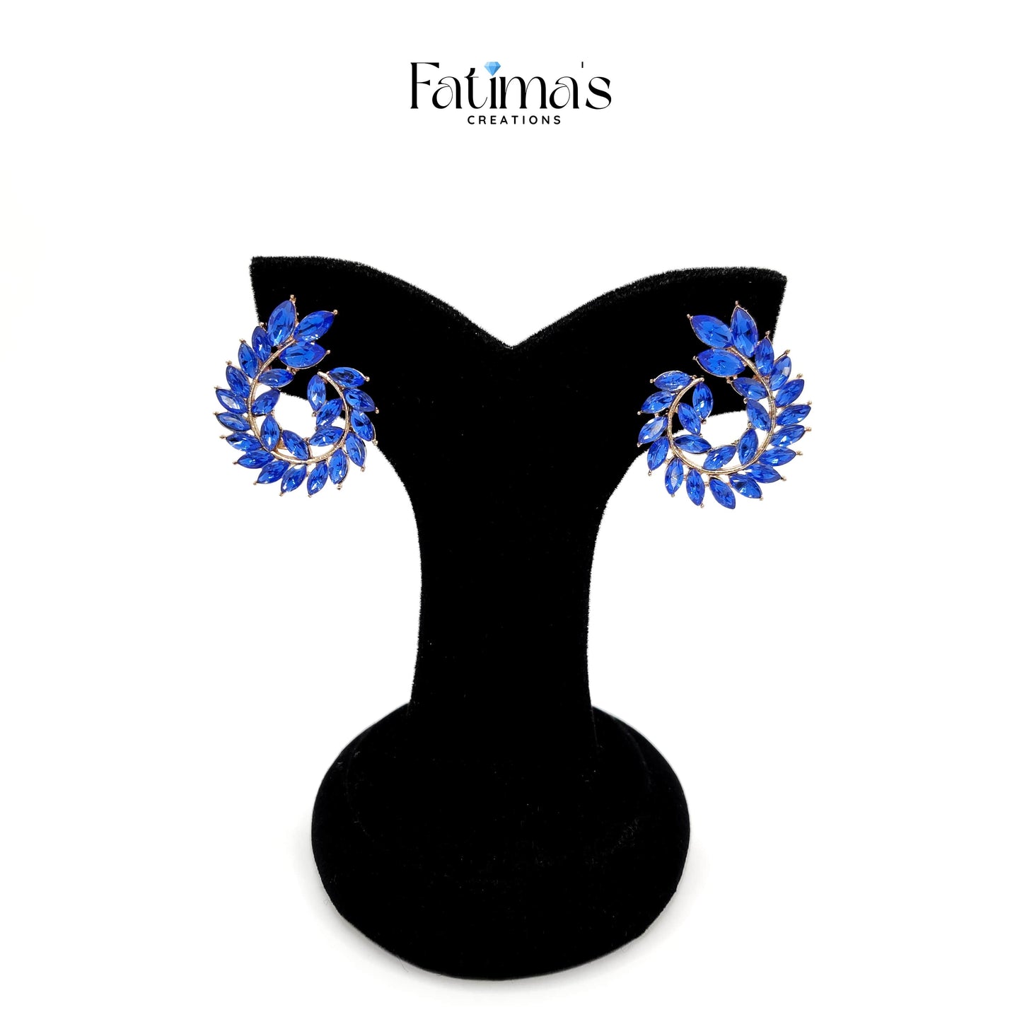 Glamorous Aura Stud Earrings – Elegant Spiral Leaf Design | Handmade Fashion Jewelry for Women