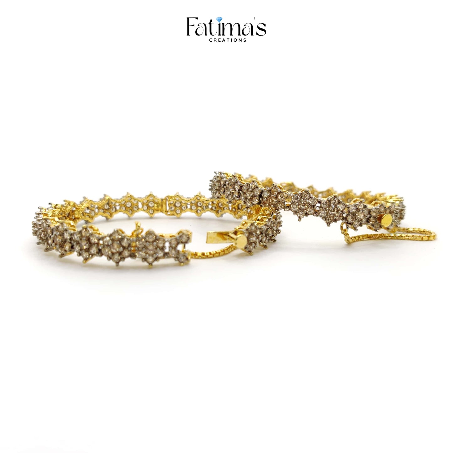 🖤 Classic Charm Karray – Black Stone Bridal Bangles by Fatima’s Creations