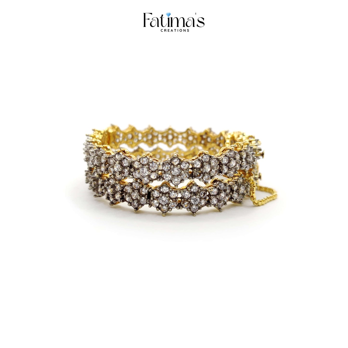 🖤 Classic Charm Karray – Black Stone Bridal Bangles by Fatima’s Creations