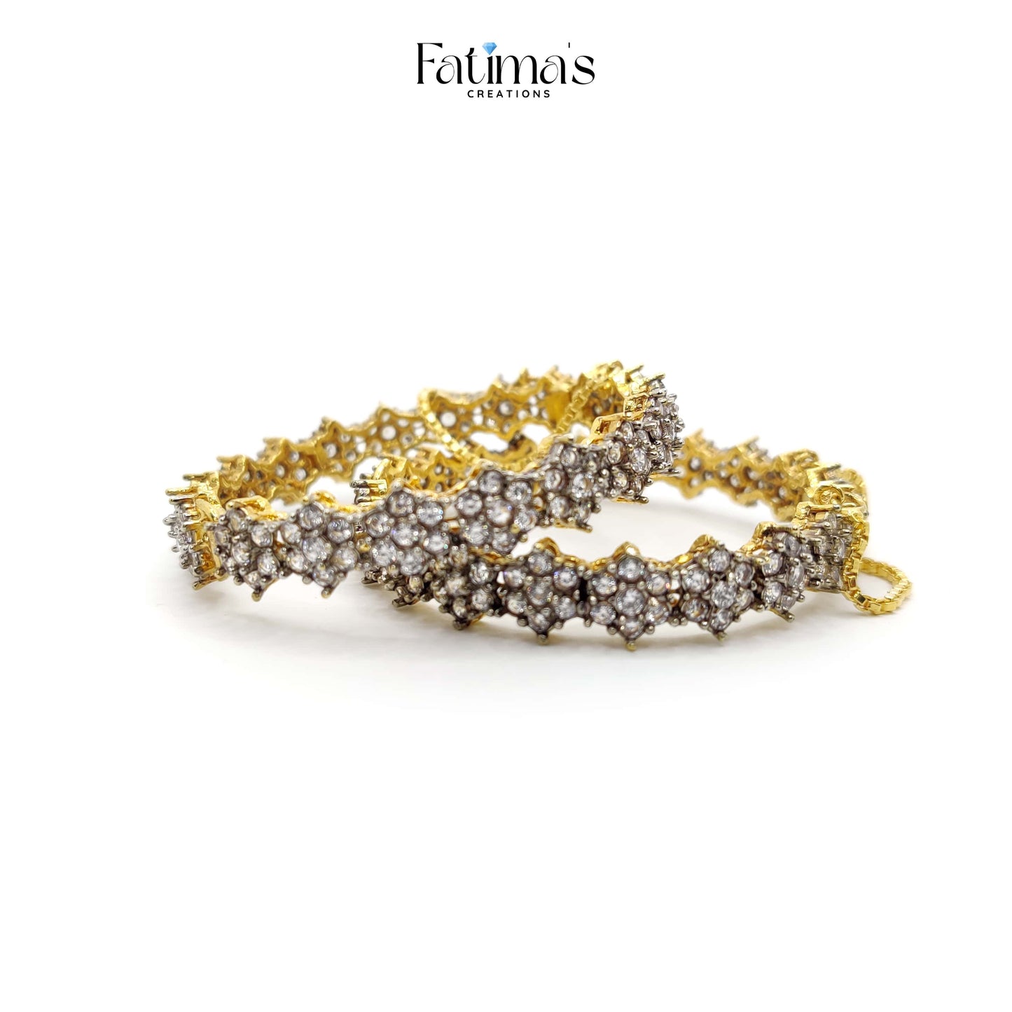 🖤 Classic Charm Karray – Black Stone Bridal Bangles by Fatima’s Creations