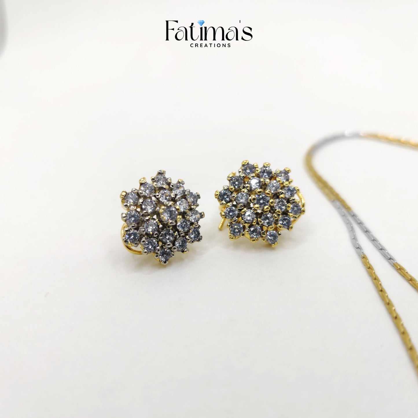 Zircon Combo Set – Sparkling Locket, Ring & Earrings Set for Women | Elegant Party Wear Jewelry