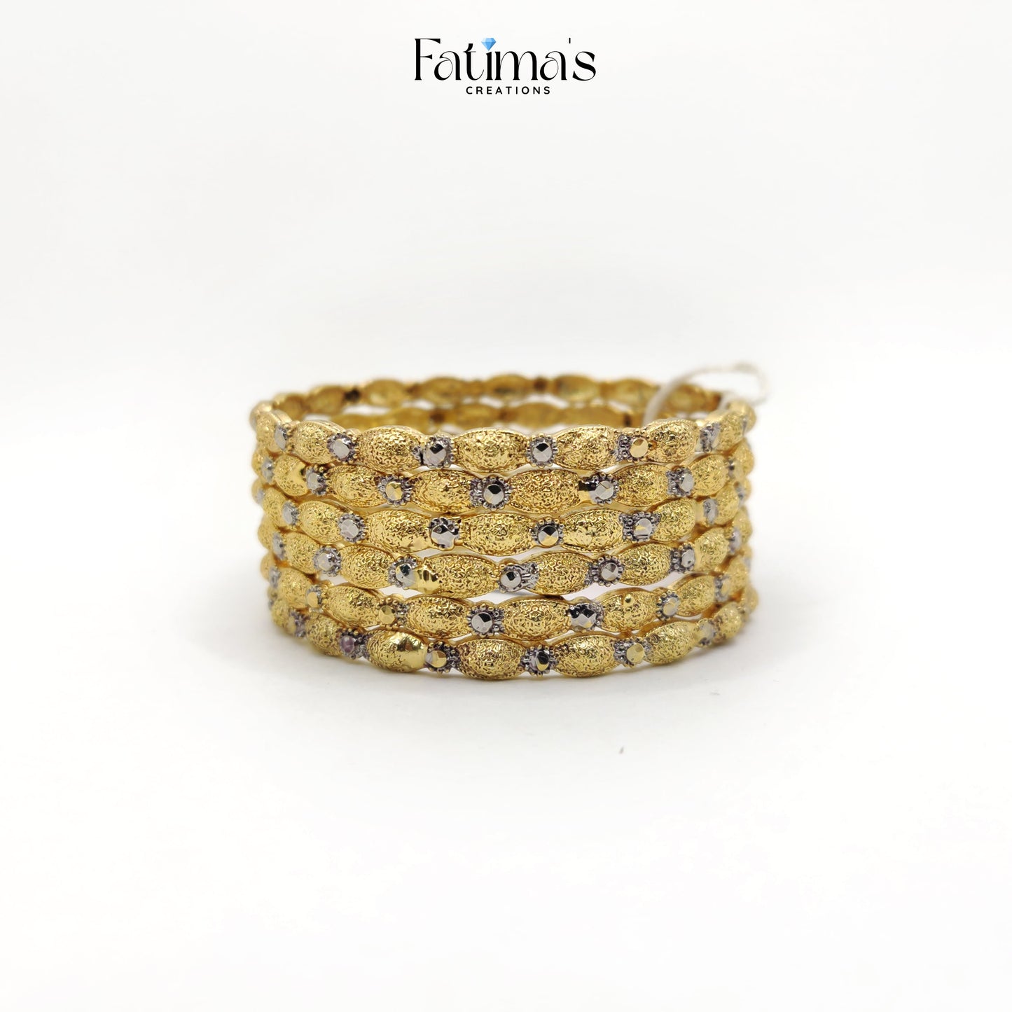 Golden Glow Bangles – Stone Studded Artificial Gold Bangles for Weddings & Festive Wear