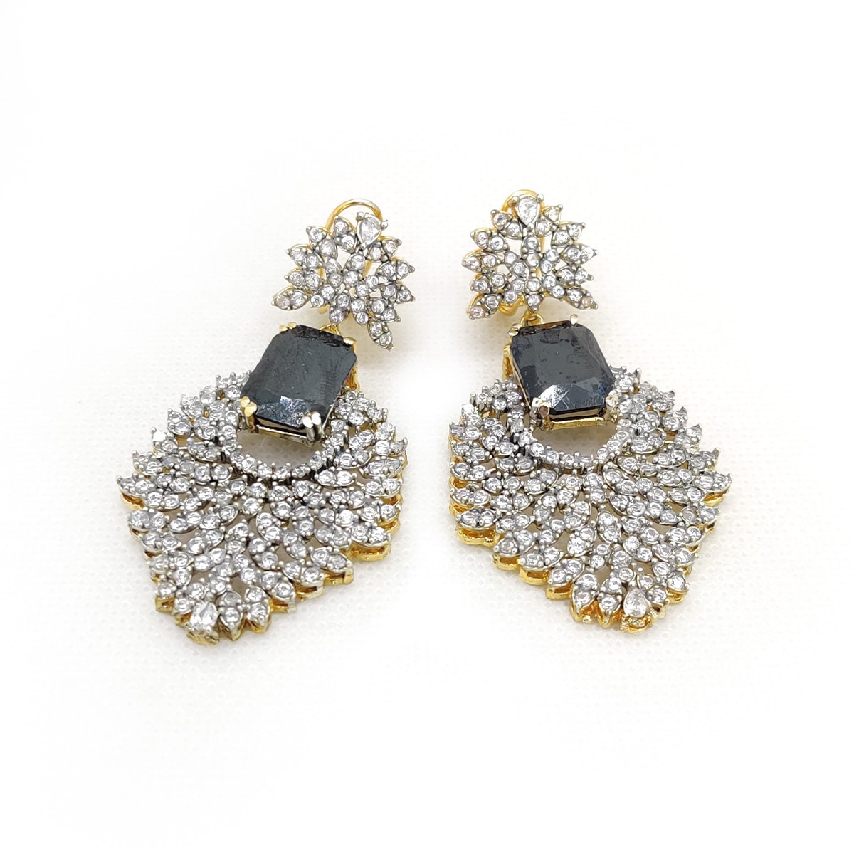 💎 Zirqon Earrings – Purple Amethyst Stone Earrings with Zircon Detailing by Fatima’s Creations