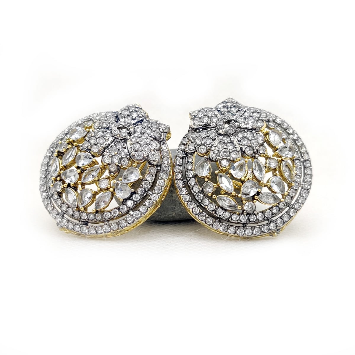 Ornate Cluster Studs β Multicolor Stone Stud Earrings for Women | Traditional Handmade Jewelry
