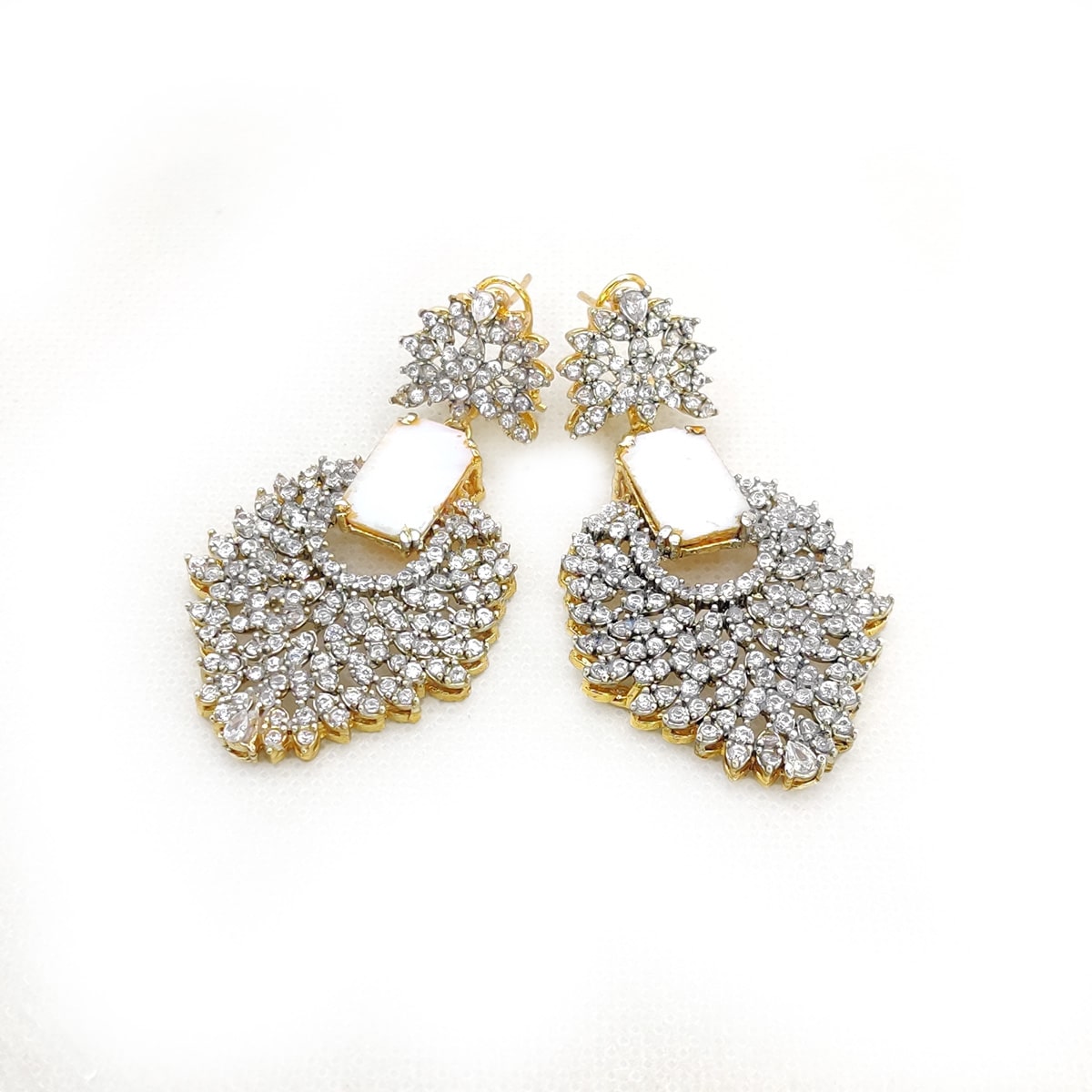 💎 Zirqon Earrings – Purple Amethyst Stone Earrings with Zircon Detailing by Fatima’s Creations