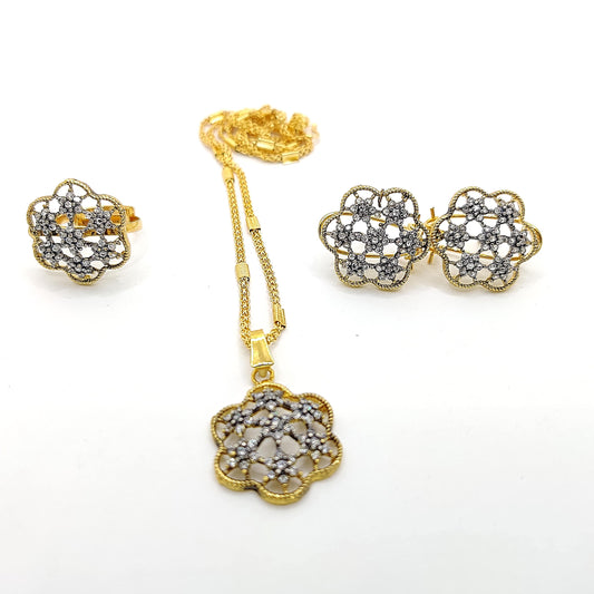 Classical Combo Jewelry Set – Timeless Locket, Earrings &amp; Ring Set | Traditional Handmade Jewelry Set