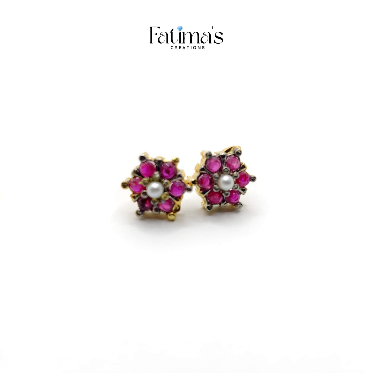 Flower Combo Set – Delicate Floral Jewelry Trio with Locket, Earrings &amp; Ring for Women
