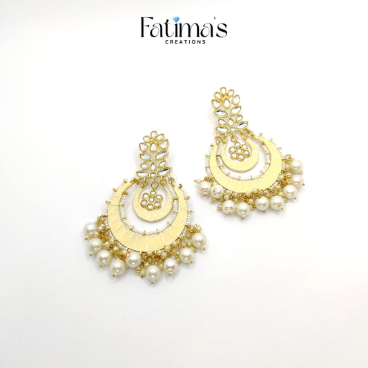 Angelic Flare Earrings – Red Kundan Statement Earrings for Weddings &amp; Festive Looks