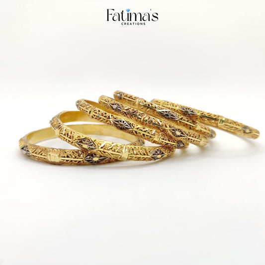 Glisten Bangles – Antique Gold Plated Artificial Bangles for Women