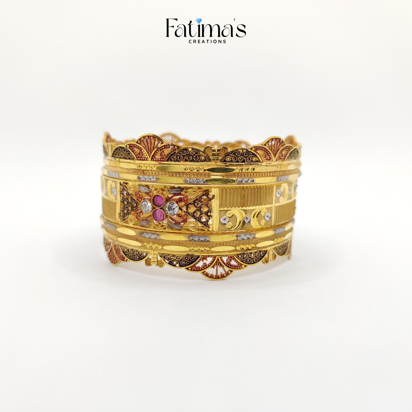 Gold Plated RP Bangles Set – Traditional Pakistani Artificial Jewellery