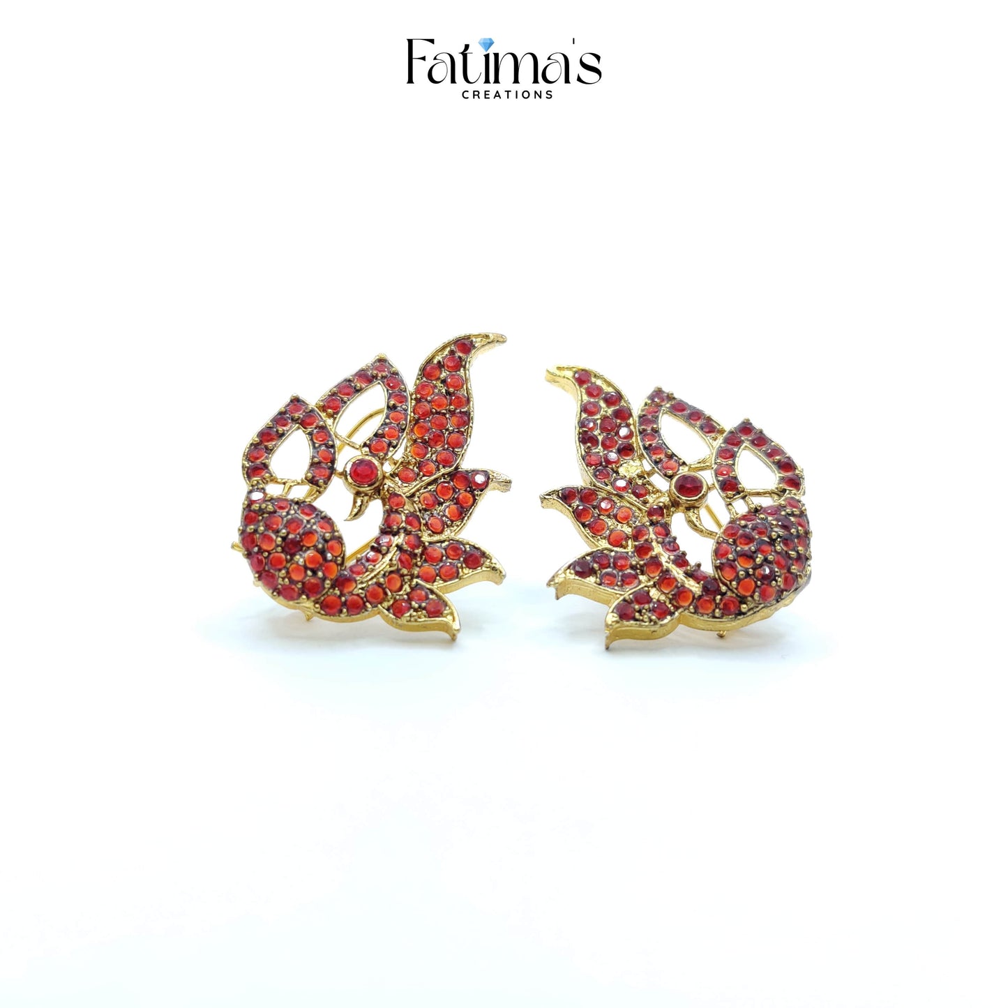 Spark Flame Stud Earrings – Fire-Inspired Studs with Shimmering Detail | Bold Statement Jewelry for Women