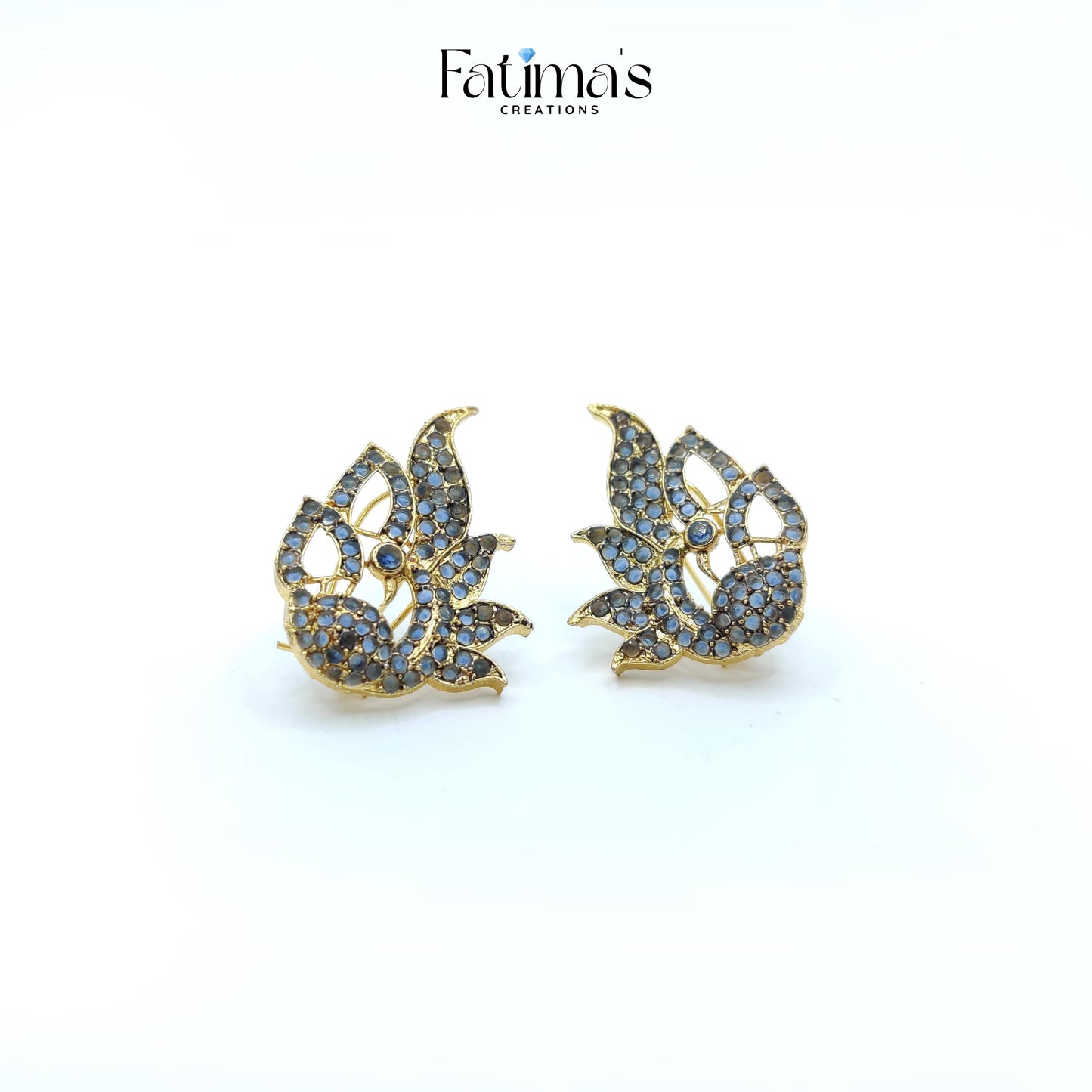 Spark Flame Stud Earrings – Fire-Inspired Studs with Shimmering Detail | Bold Statement Jewelry for Women