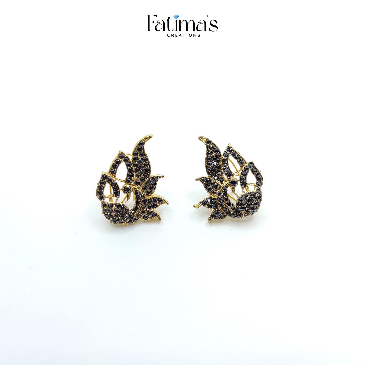 Spark Flame Stud Earrings – Fire-Inspired Studs with Shimmering Detail | Bold Statement Jewelry for Women