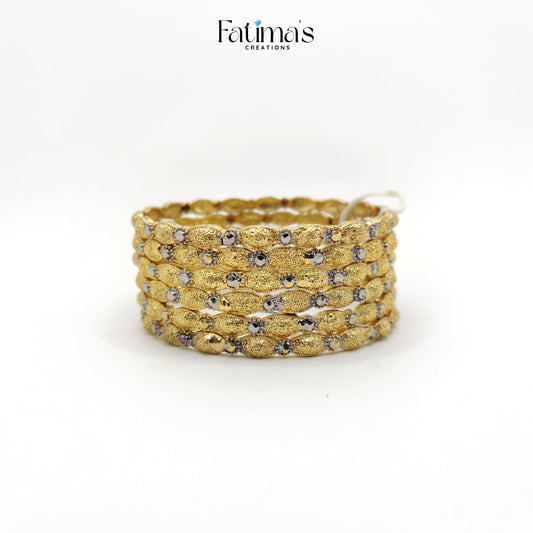 Golden Glow Bangles – Stone Studded Artificial Gold Bangles for Weddings &amp; Festive Wear