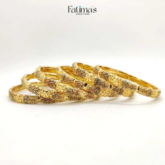 Royal Charm Bangles – Gold Plated Traditional Bangles with Intricate Detailing