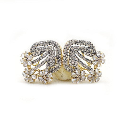 Blooming Grace Studs – Elegant Handmade Floral Earrings for Formal &amp; Festive Wear